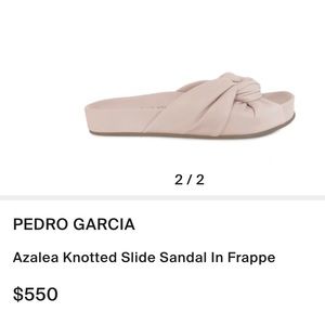NWOB- Pedro Garcia_ Azalea Knotted Slide Sandal In Frappe.